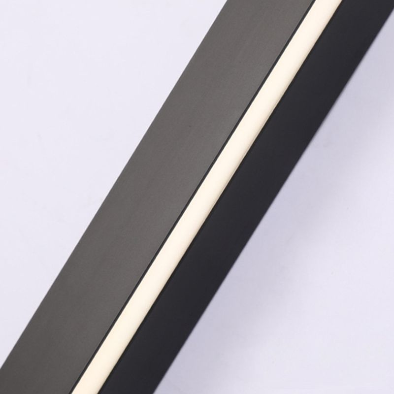Zeitgenössischer Stil linearer LED -Wandlampe Metall 1 Licht Wandleuchte in Schwarz