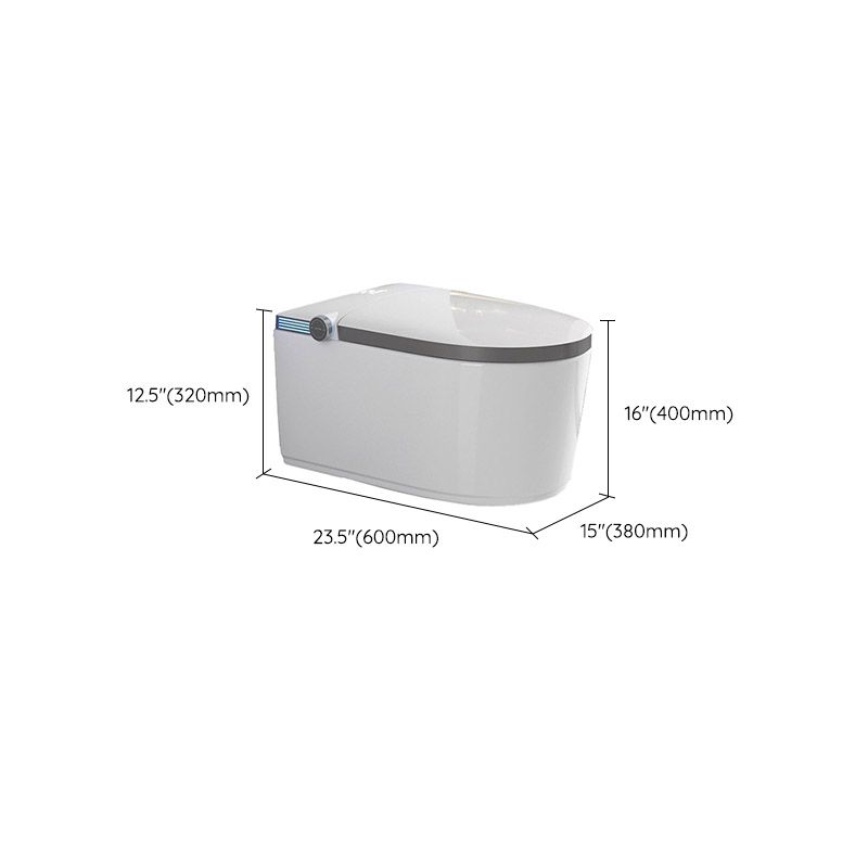 Modern 1-Piece Toilet Bowl In-Wall Urine Toilet with Slow Close Seat for Washroom
