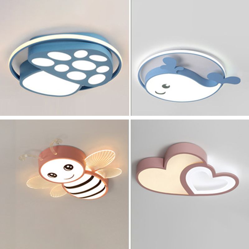 Kids Flush Mount Light Fixtures Acrylic Flushmount