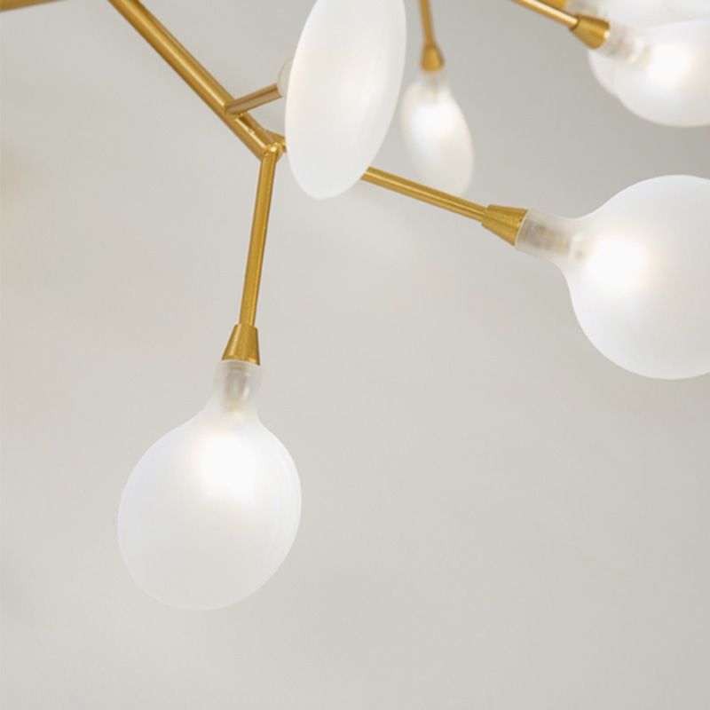 Gold Firefly Chandelier Modernist Metal Multi Lights Ceiling Chandelier for Living Room