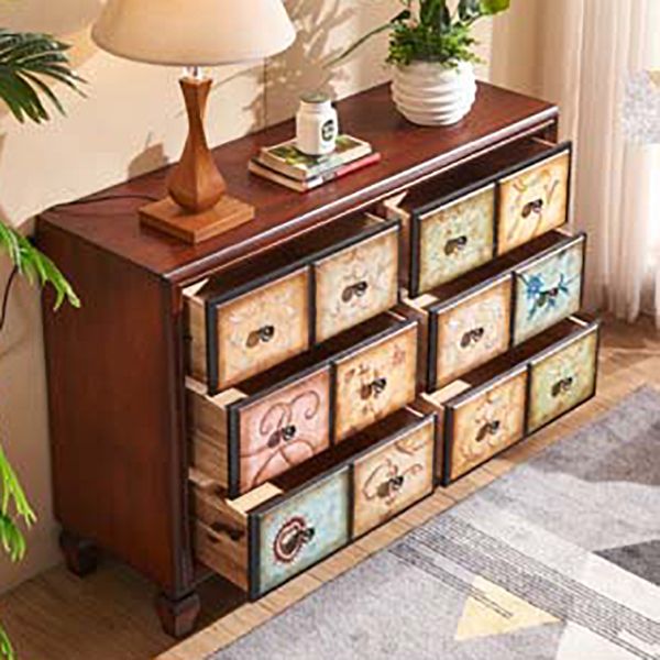 Traditional Storage Chest Solid Wood Storage Chest Dresser with 3/4/6 Drawers