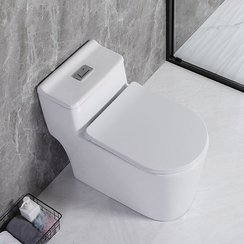 Modern Siphon Jet Toilet Floor Mount Flush Toilet with Toilet Seat