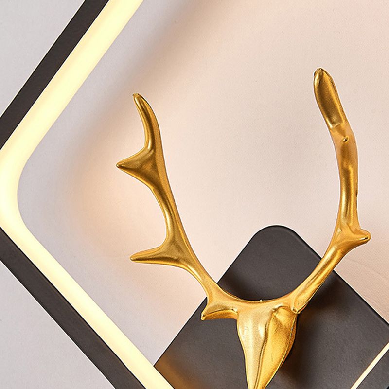 Metal Geometric Shape Wall Mount Lighting Modern Style 1-Light Wall Mounted Light Fixture