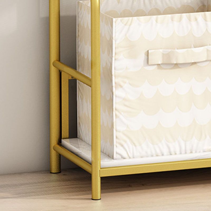 Modern Metal Bookshelf Etagere Vertical Open Shelf Bookcase in Burnish