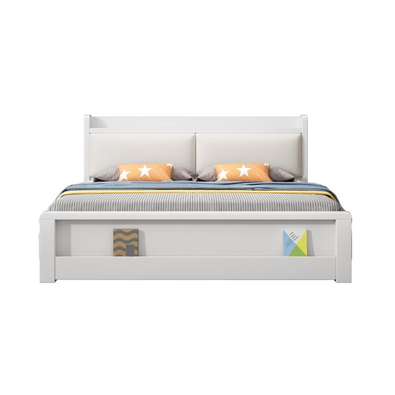 Modern Wood Bed Bookcase Included Standard Bed with Headboard for Bedroom