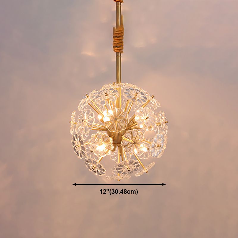 Crystal Crystal décoratif Chandelier Flear Forme Light pour le restaurant et l'hôtel