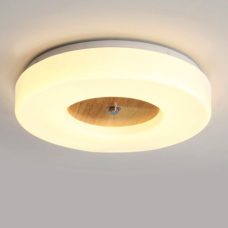 Luz de techo de madera para techo de luz moderna 1 Accesorios de luz de techo de descarga de luz en Brown