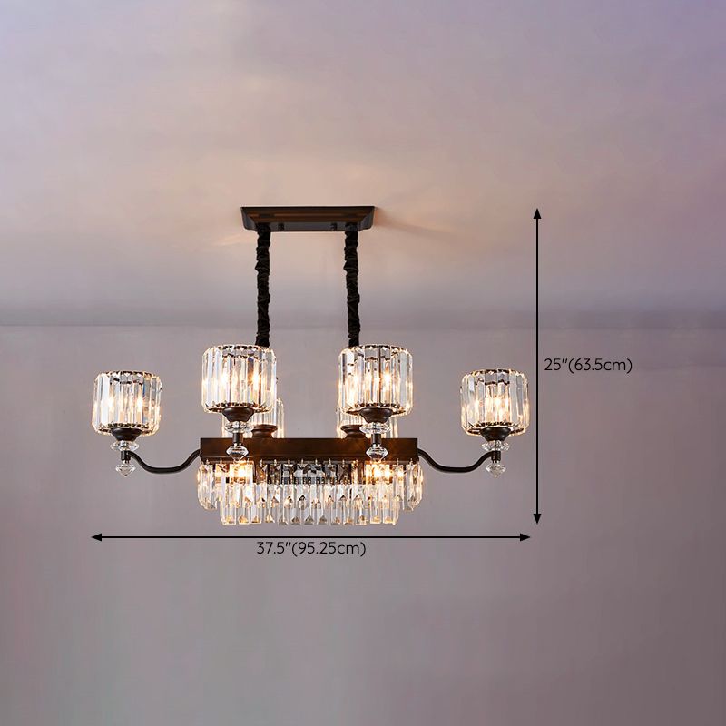 Nordic Style Hanging Lamp Cylinder Shape Island Light Fixture for Dining Room