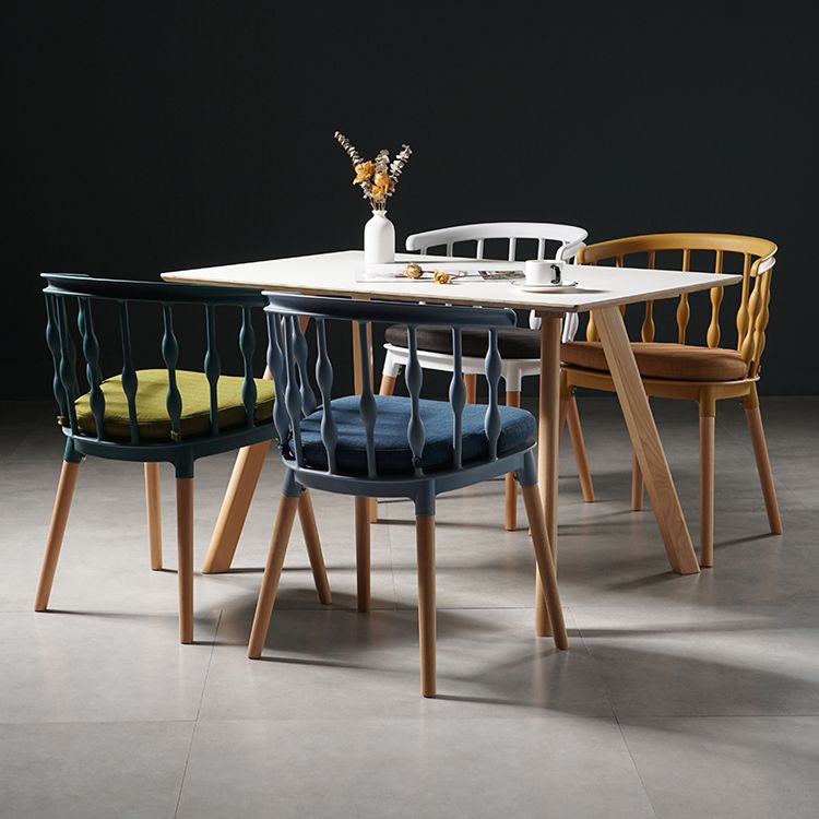 Estilo moderno que cena la silla de madera del brazo lateral del respaldo de la cocina de la silla