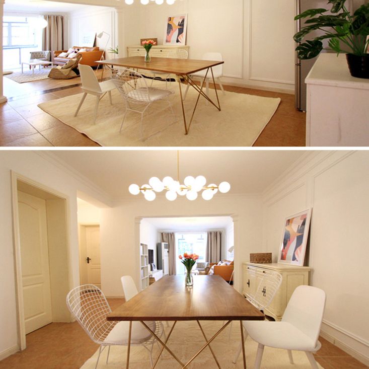 Luxury Style Dining Table Rectangle Dinette Table for Home Kitchen