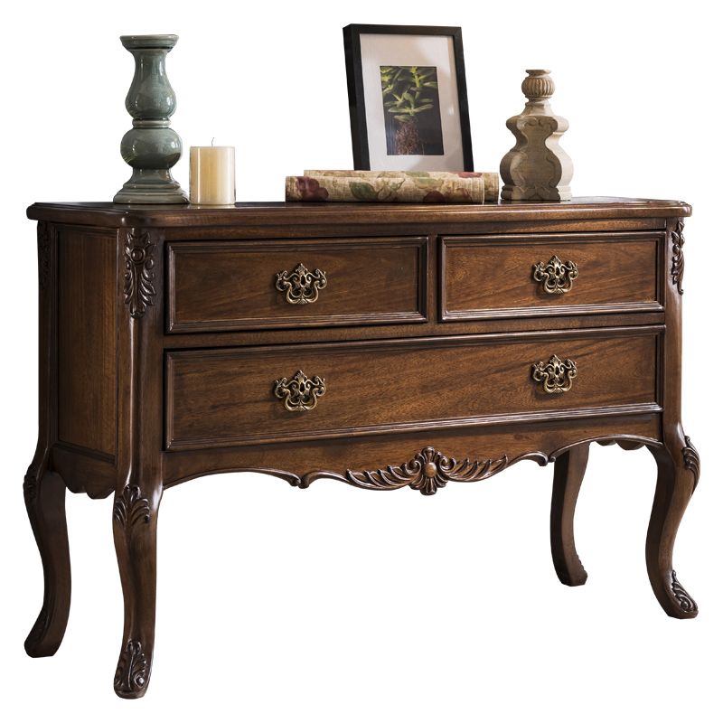 Mid-Century Modern Wood Console Table Rectangle Console Sofa Table for Hall
