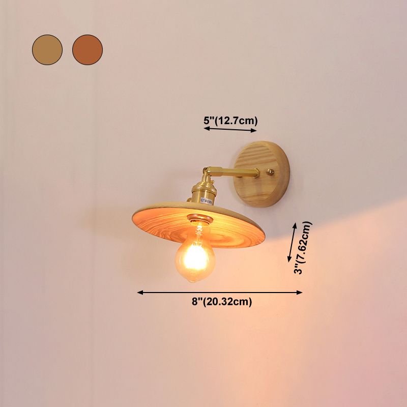 Dormitorio lámparas de apliques simples 1 iluminación de pared de muro de lámpara de madera