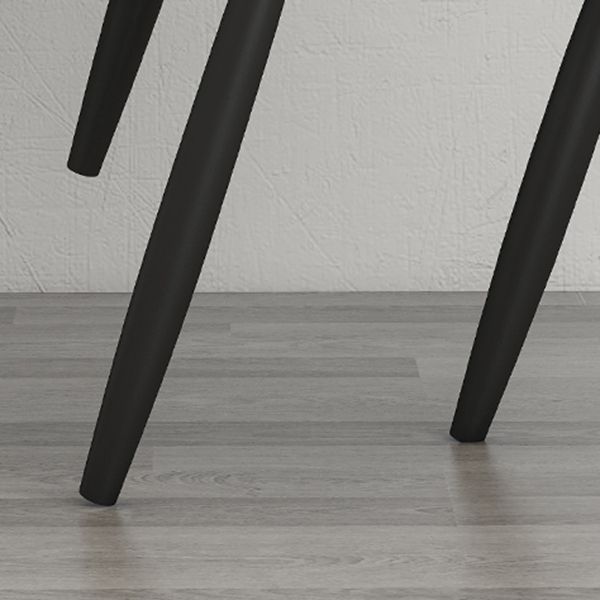 Glam Metal Home Side Chair Open Back Dining Side Chair in Black