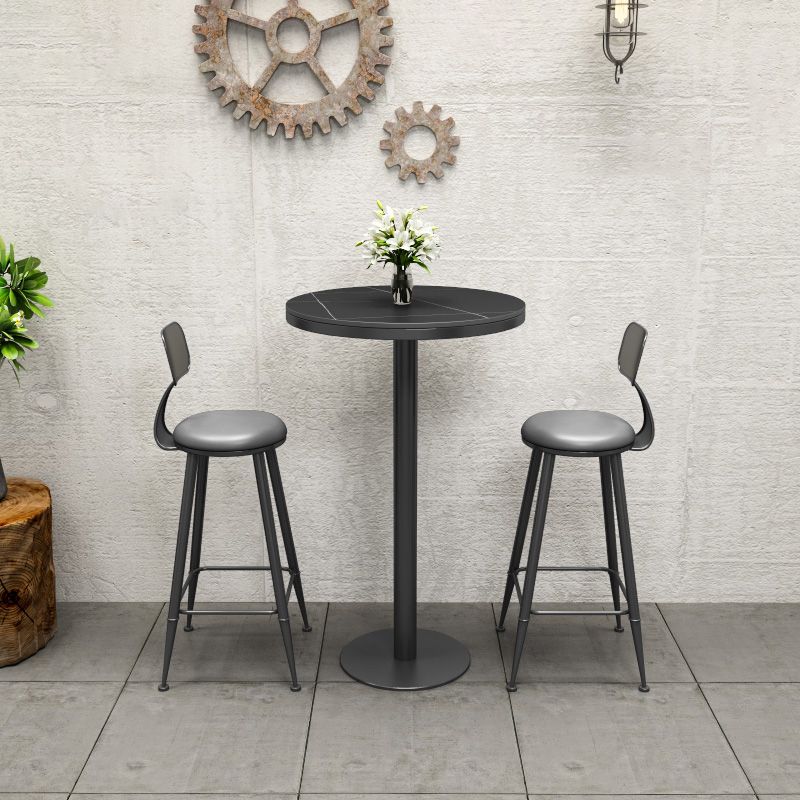 Black Sintered Stone Bar Table Dining Table for Kitchen Living Room Coffee Room