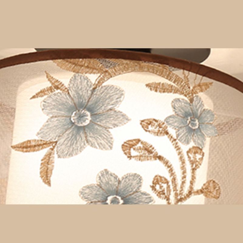 Lámparas de techo de estilo tradicional geometría de tejido blanco semiincrustado lámparas de techo de techo