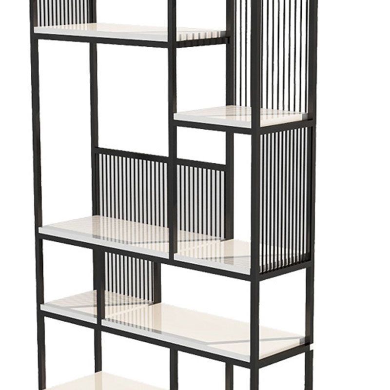 Contemporary Metal Vertical Book Shelf Open Shelf Bookcase For Office
