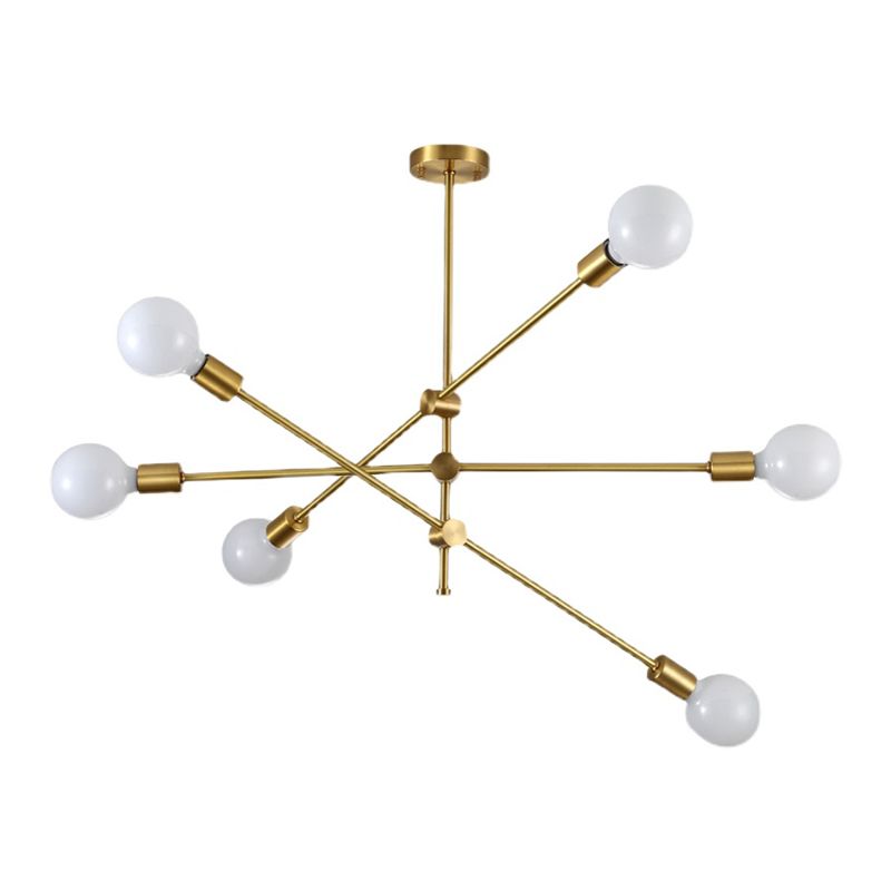 Moderne stijl metalen kroonluchter verlichtingsarmatuur multi -lights sputnik hangende plafondlampen