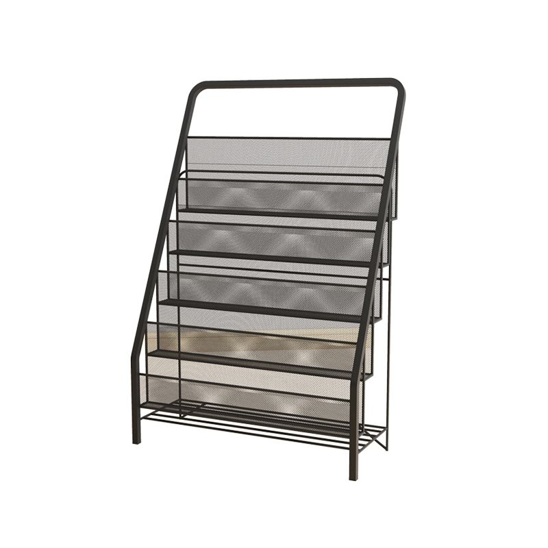 Metal Iron Contemporary Ladder Bookshelf Closed Back Vertical Bookshelf