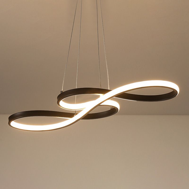 Luce a soffitto a LED regolabile in alluminio in moderna luce a sospensione lineare acrilica per spazi interni