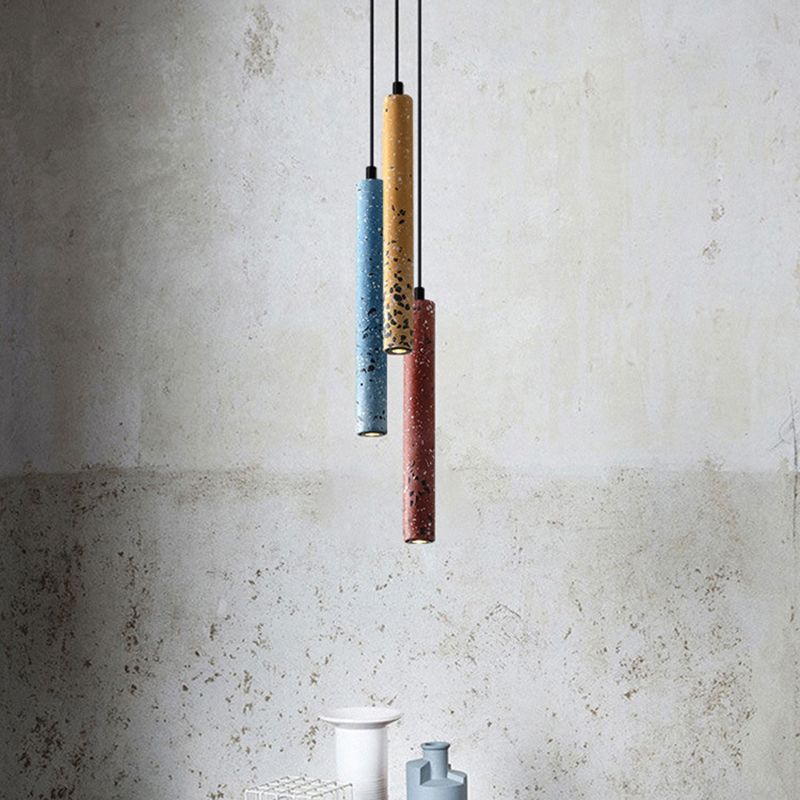 Trapezoid Stick Pendant Lighting Nordic 1 Bulb Down Light Fixture over Dining Table