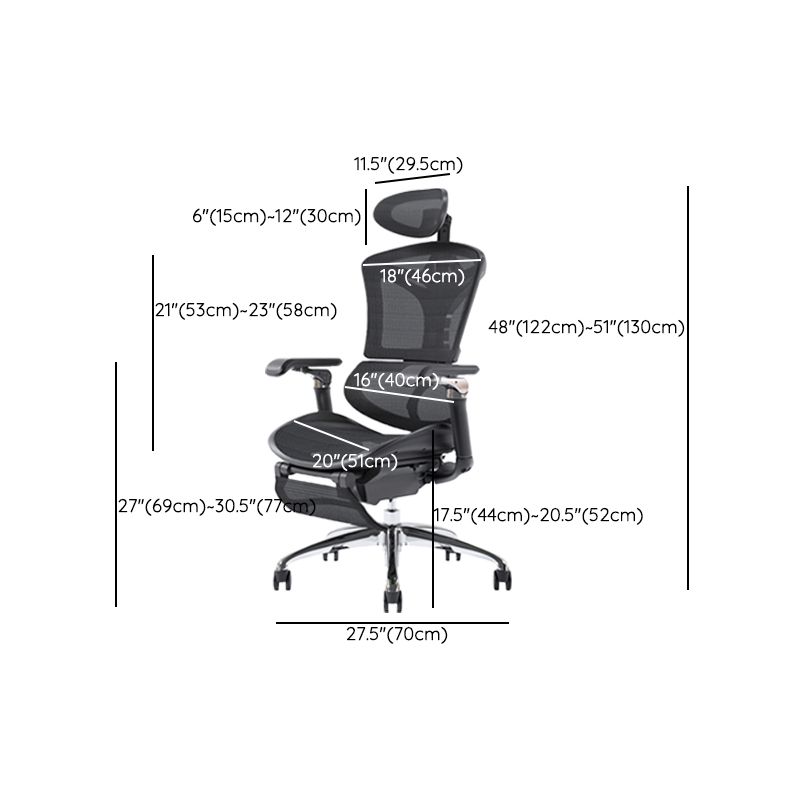 Removable Arms Office Chair Modern Ergonomic Chair with Breathable Back