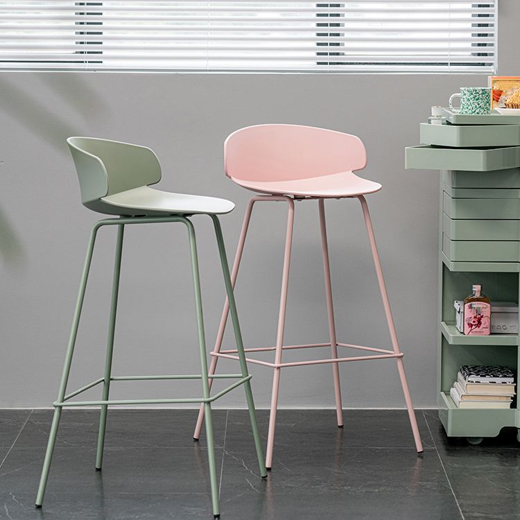 Contemporary Design Plastic Counter Barstools Low Back Stools for Home
