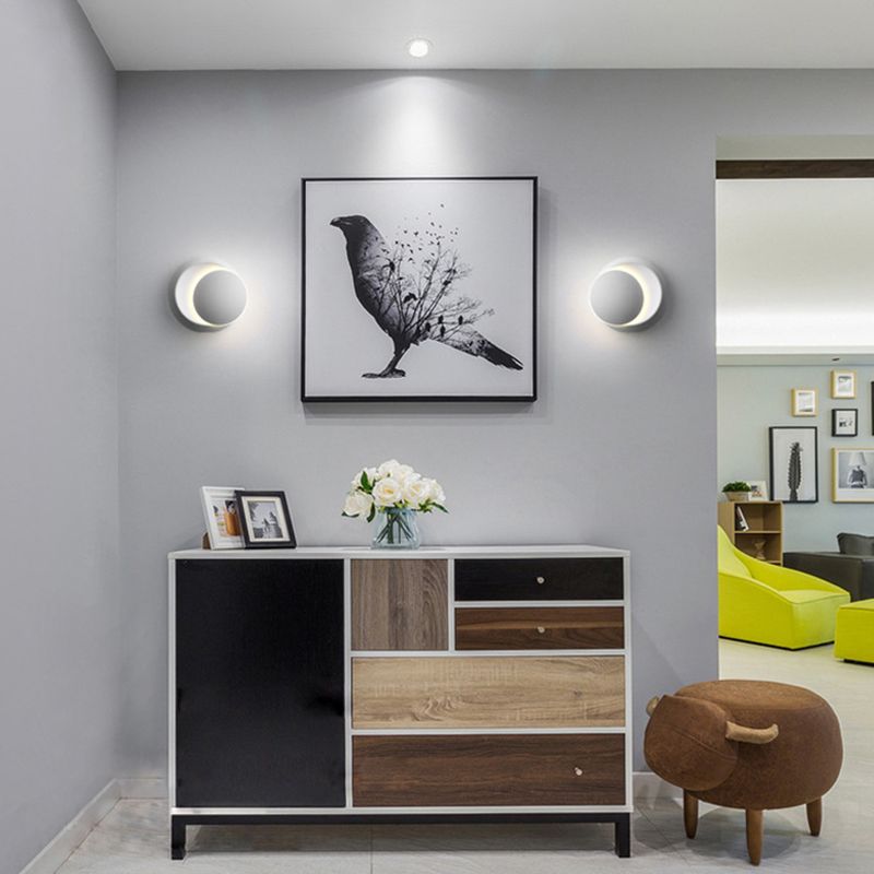 Moderne minimalistische Stil kreisförmige Wandbeleuchtung Metall Wandleuchten für Schlafzimmer
