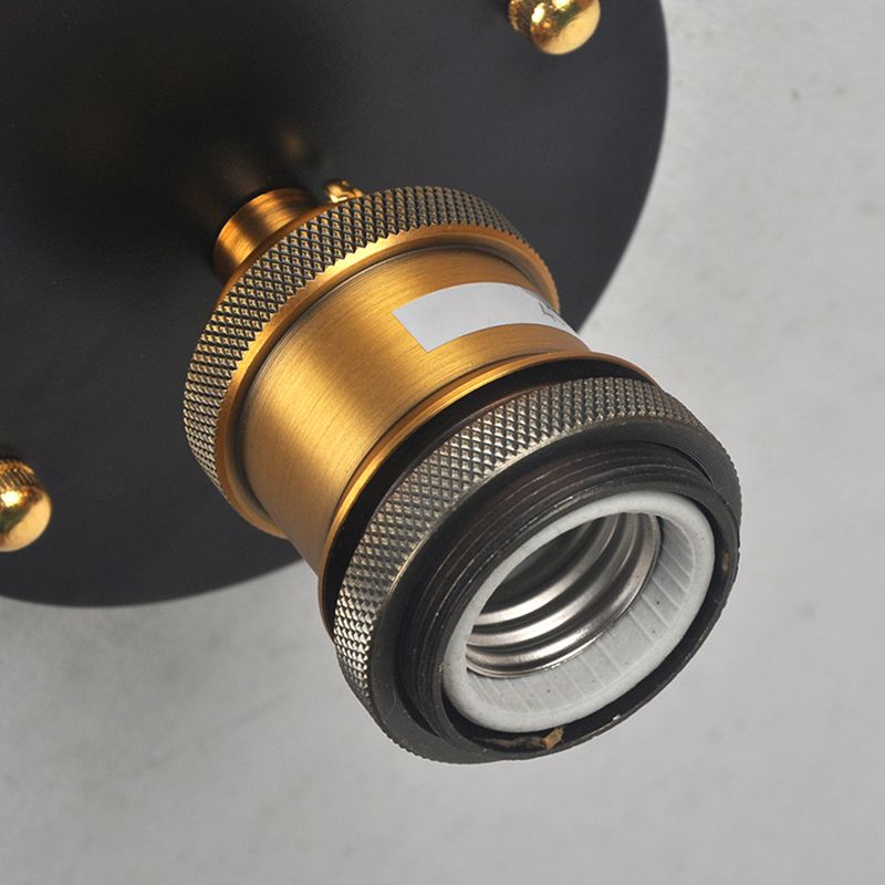 Exposed Bulb Flush Mount Lighting Fixtures Industrial Metal 1 Light Flush Mount