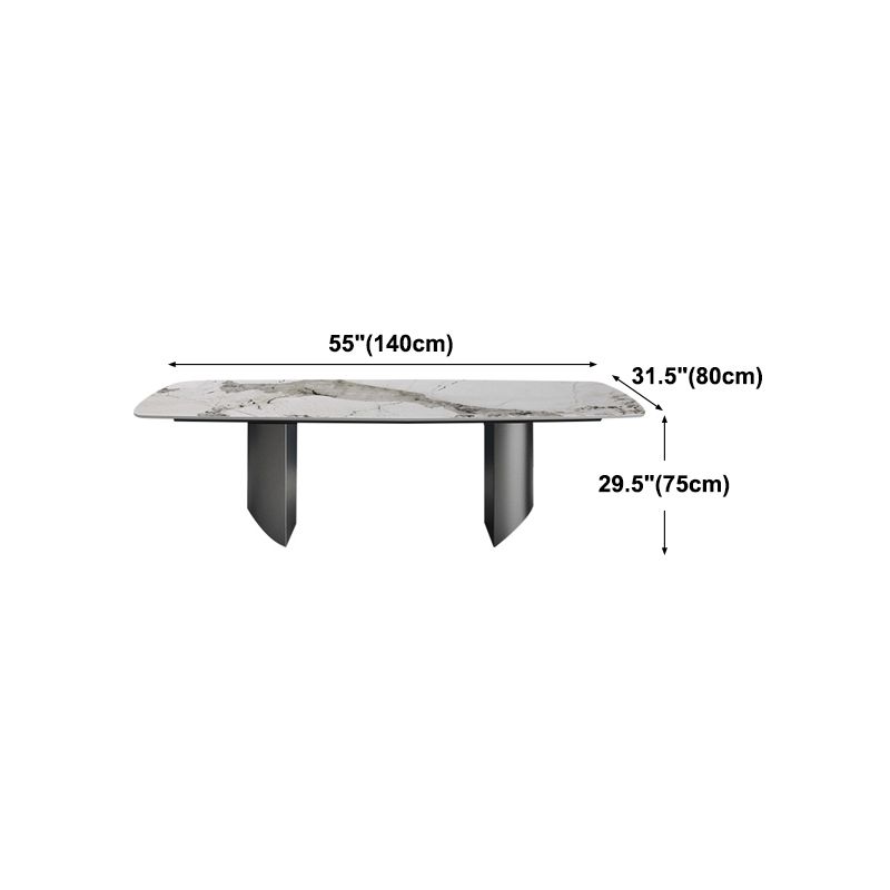 Modern Style Sintered Stone Table Rectangle Dining Table for Kitchen