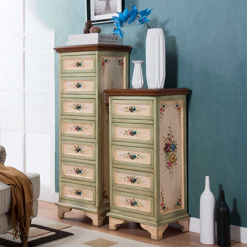 Solid Wood Dresser American Traditional Storage Chest with 5 / 7 Drawers
