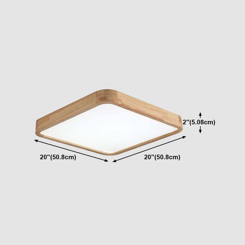 Wooden Ceiling Mounted Light Modern Flush Ceiling Light Fixture for Living Room