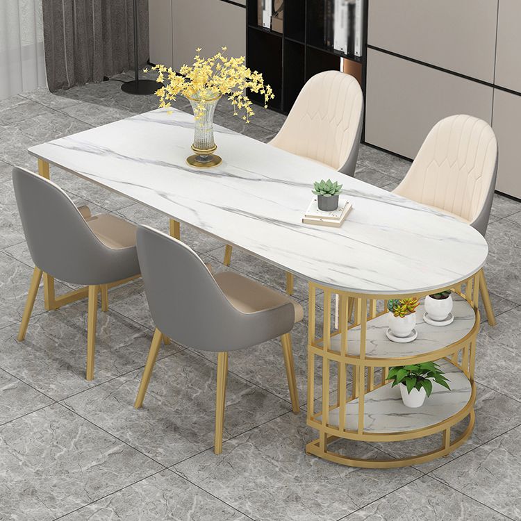 Table à manger en pierre de style glam