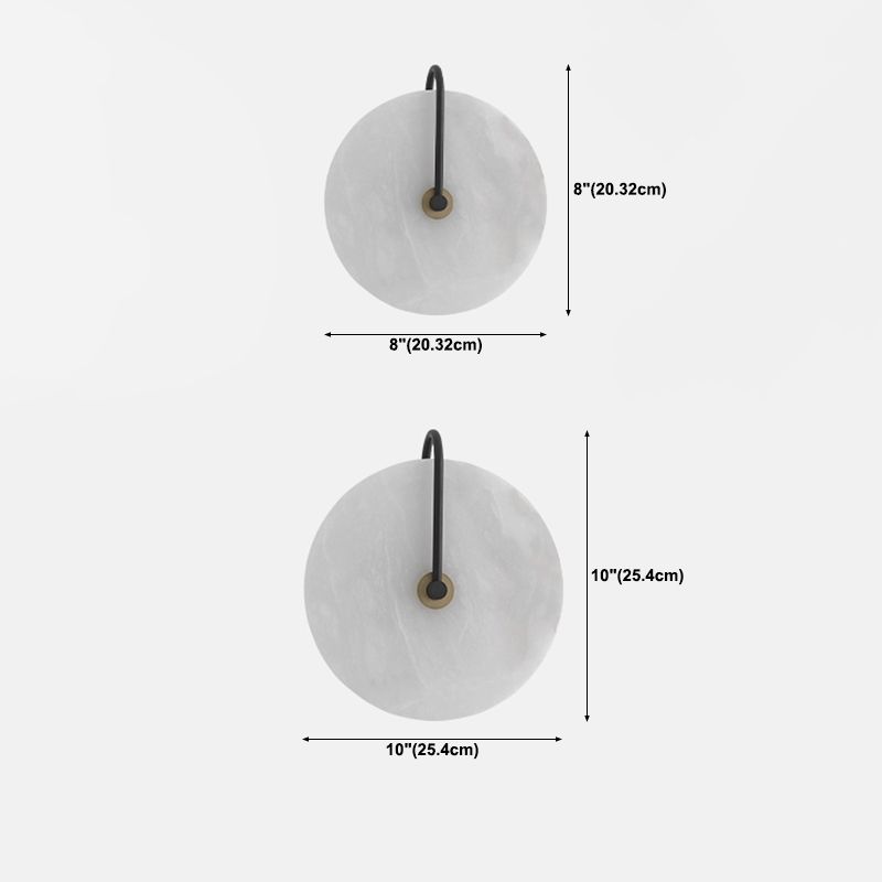Glass Round Wall Sconce Lights Modern Style 1 Light Wall Murd Lamps