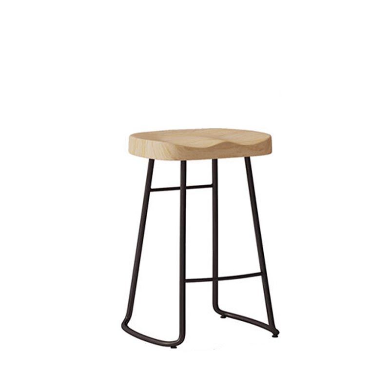 Modern Saddle Seat Bar-stool Solid Wood Counter Bar Stool for Home