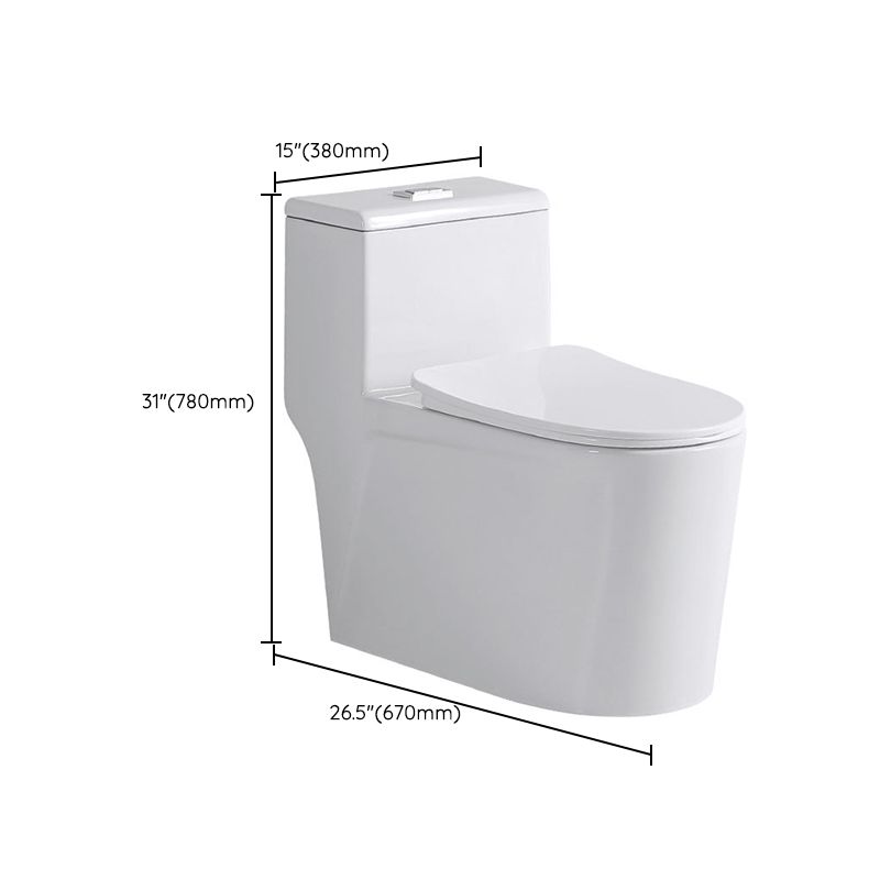 Contemporary 1-Piece Toilet Bowl Floor Mounted Urine Toilet for Bathroom