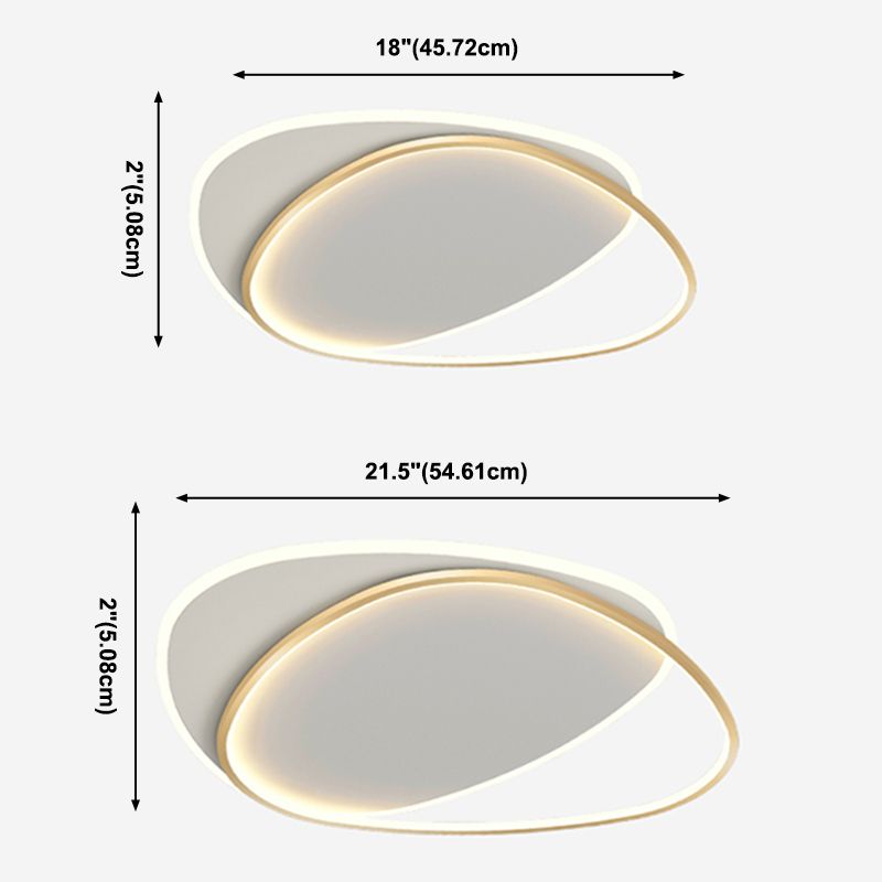 Lampada da soffitto a LED da incasso a soffitto di design dalla linea stile contemporaneo per soggiorno