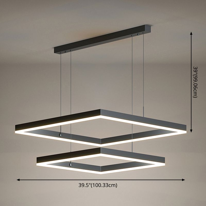 Modern Chandeliers For Dining Room Multiple Squares Chandelier Light Fixture