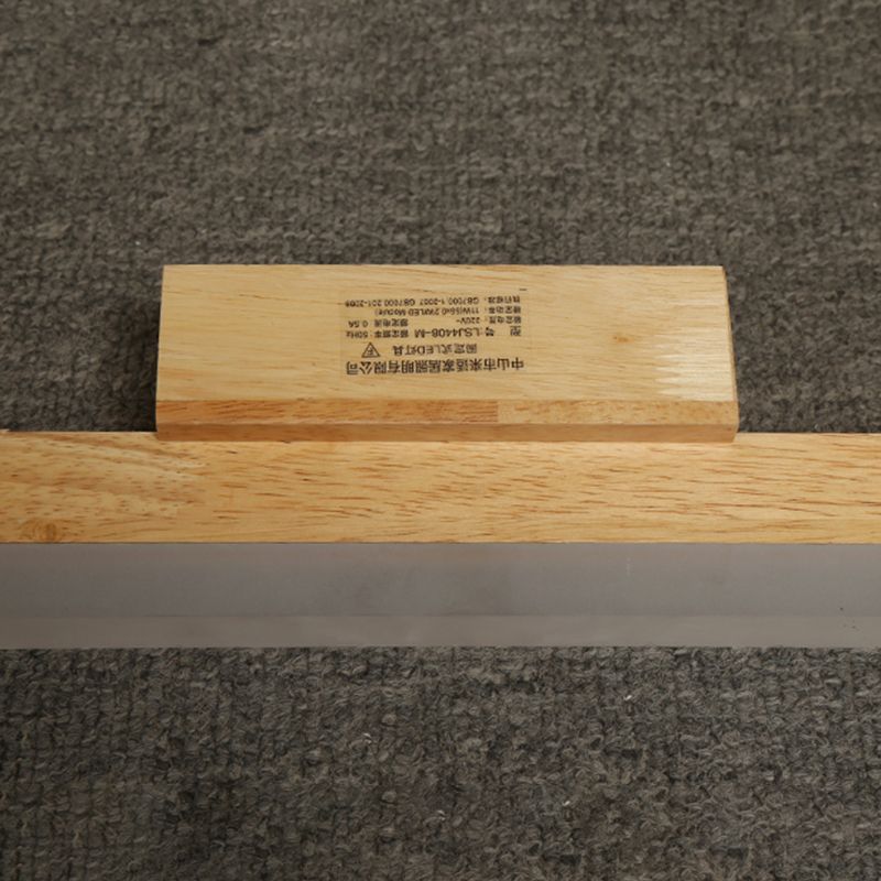 Metal Linear Shade Mirror Wall Lights Modern 1 Head Wall Mount Fixture in Brown