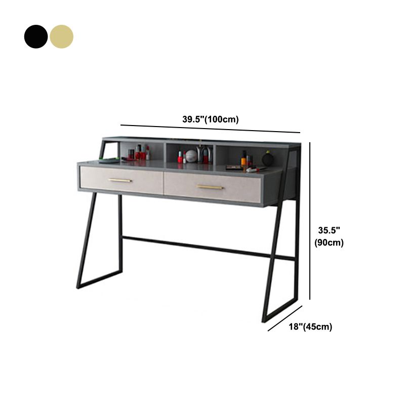 Bedroom Glam 2-Drawer Standing Storage Box Vanity Dressing Table