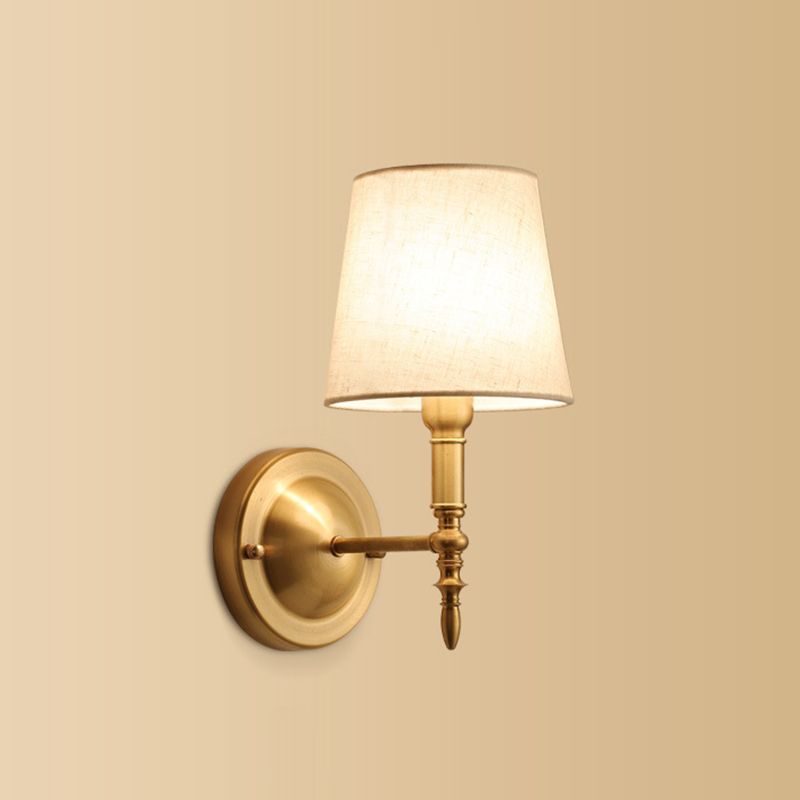 eometric Shade Wall Lighting Modern Simple Style Glass 1 Light Sconce Light in Gold