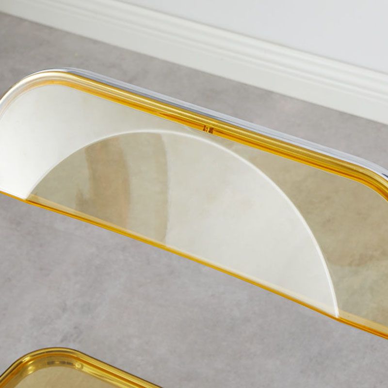 Plástico del diseño industrial que cena la silla lateral plegable de la parte posterior abierta sin brazos de la silla