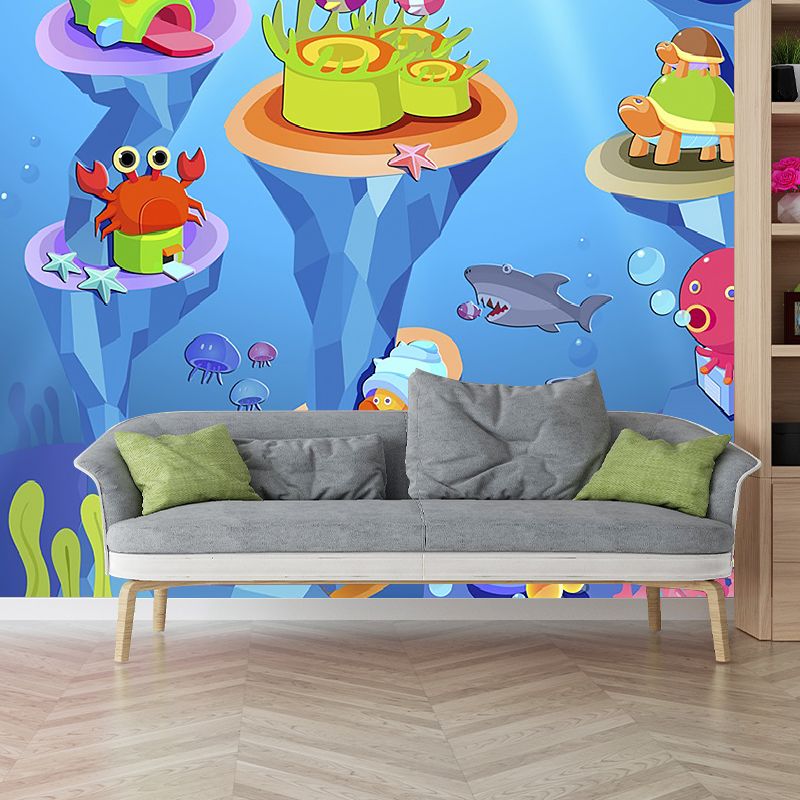 Stain Resistant Fantasy Murals Personalised Size Cartoon Wall Covering for Accent Wall