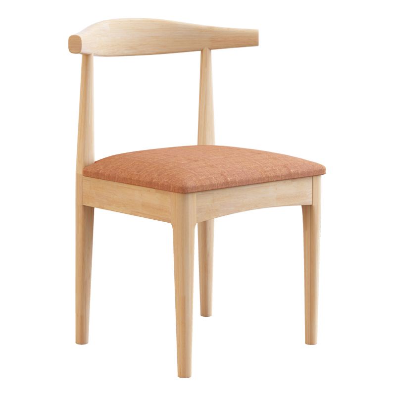 Silla lateral interior de estilo tradicional, silla de comedor individual tapizada con respaldo abierto