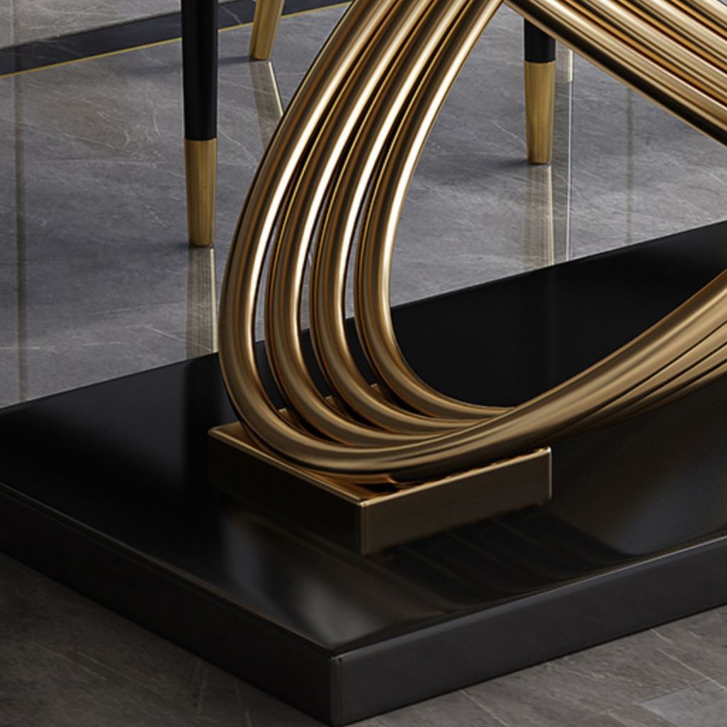 1/4/5/7 Pieces Rectangular Dining Set Luxurious Sintered Stone Top Dinette Table Set