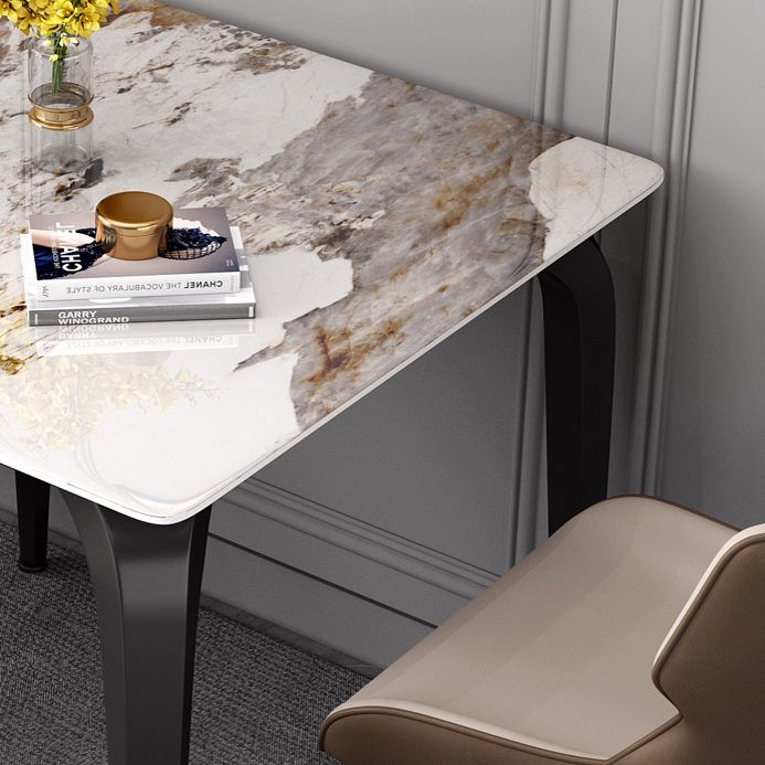 4-foot Stone Furniture Industrial Style Square Dining Table for Indoor