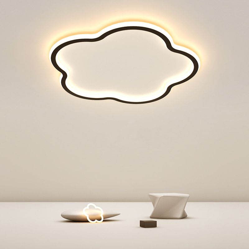 Flower Bedroom Flush Ceiling Light Metal LED Simplicity Flush Mount Light Fixture