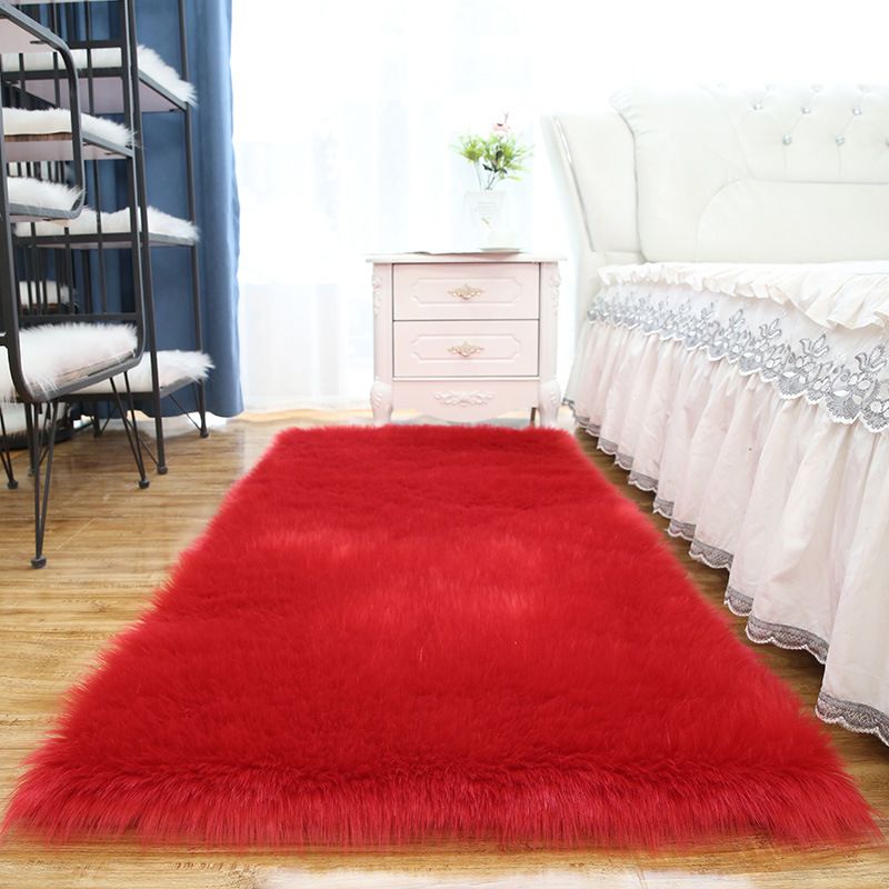 Eenvoud woonkamer tapijt funky gewoon tapijt polyester shag tapijt met niet-slip achterste