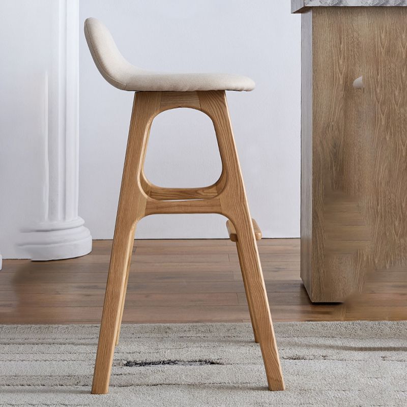 Scandinavian Style Bar-stool with Wooden Legs Counter Stool for Kitchen Bar