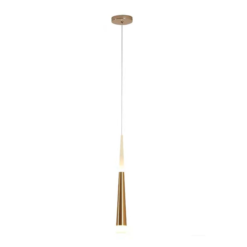 Éclairage pendentif contemporain LED suspendue avec une teinte acrylique pour la salle à manger