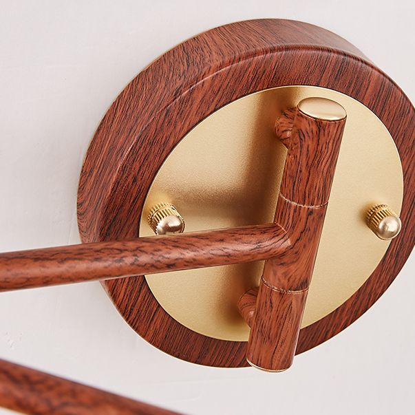 1-Licht-Zylinderwandbeleuchtung moderner Metallwandmontageleuchte in Braun